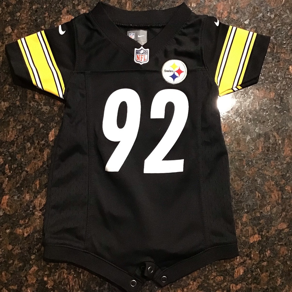 James Harrison Nike On-Field Pittsburgh Steelers Jersey Toddler Infant 3/6 Month